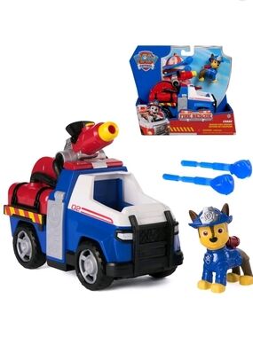 PAW Patrol Fire Rescue: Chase Rescue Fire Cruiser with Figure, Launcher & Access